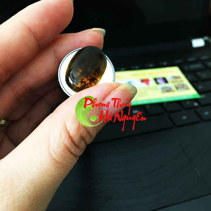 mặt nhẫn đá thạch anh đen tự nhiên